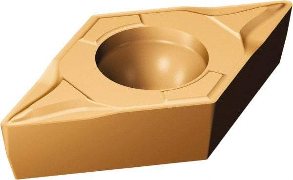 Sandvik Coromant - DCMT32.50 MF Grade 1115 Carbide Turning Insert - TiAlN/AlCr2O3 Finish, 55° Diamond, 3/8" Inscr Circle, 5/32" Thick, 0.2mm Corner Radius - Americas Industrial Supply