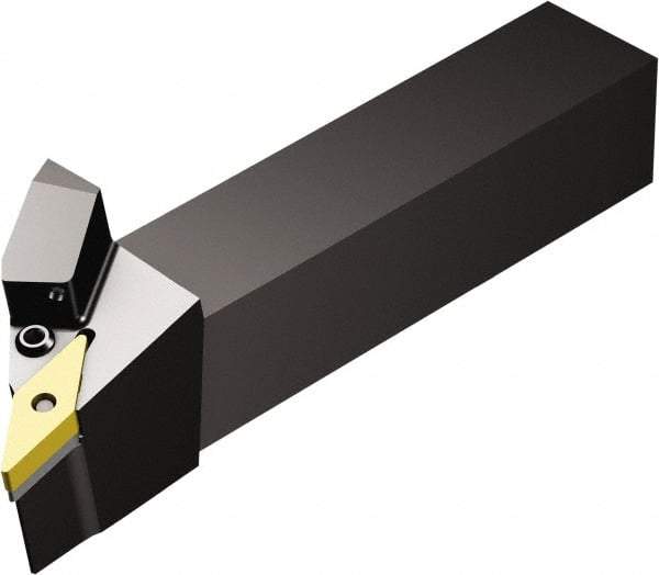 Sandvik Coromant - PVJNR/L..HP, Left Hand Cut, -3° Lead Angle, 16mm Shank Height x 16mm Shank Width, Negative Rake Indexable Turning Toolholder - 100mm OAL, VNMG 16 04 08, VNMG 332 Insert Compatibility, Series T-Max P - Americas Industrial Supply