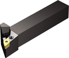 Sandvik Coromant - PDJNR/L..HP, Right Hand Cut, -3° Lead Angle, 20mm Shank Height x 20mm Shank Width, Negative Rake Indexable Turning Toolholder - 125mm OAL, DNMG 11 04 08, DNMG 332 Insert Compatibility, Series T-Max P - Americas Industrial Supply