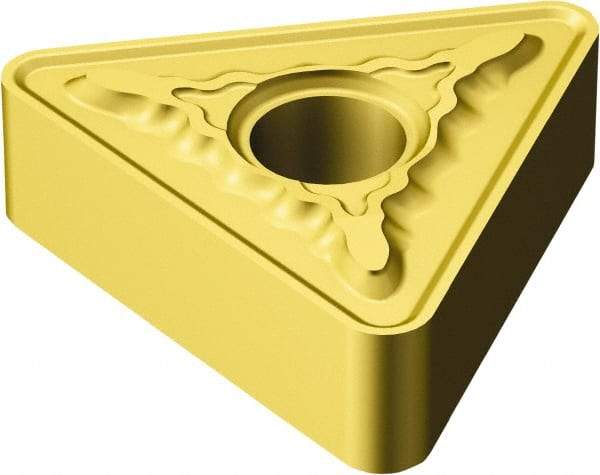 Sandvik Coromant - TNMG432 MR Grade 235 Carbide Turning Insert - TiCN/TiN Finish, 60° Triangle, 1/2" Inscr Circle, 3/16" Thick, 1/32" Corner Radius - Americas Industrial Supply