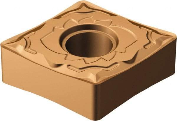 Sandvik Coromant - CNMG431 SF Grade 1125 Carbide Turning Insert - TiAlN/AlCr2O3 Finish, 80° Diamond, 1/2" Inscr Circle, 3/16" Thick, 1/64" Corner Radius - Americas Industrial Supply