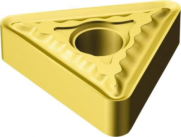 Sandvik Coromant - TNMG434 QM Grade H13A Carbide Turning Insert - Uncoated, 60° Triangle, 1/2" Inscr Circle, 3/16" Thick, 1/16" Corner Radius - Americas Industrial Supply
