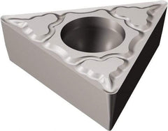 Sandvik Coromant - TCMT32.52 KM Grade H13A Carbide Turning Insert - Uncoated, 60° Triangle, 3/8" Inscr Circle, 5/32" Thick, 1/32" Corner Radius - Americas Industrial Supply