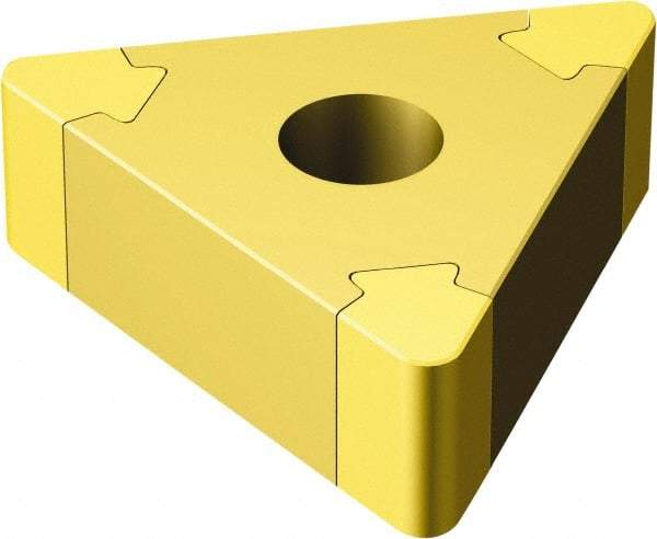 Sandvik Coromant - TNGA332 Grade 7015 Carbide Turning Insert - TiN Finish, 60° Triangle, 3/8" Inscr Circle, 3/16" Thick, 1/32" Corner Radius - Americas Industrial Supply