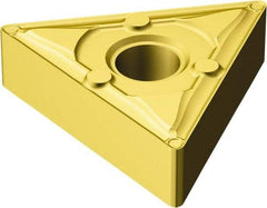Sandvik Coromant - TNMX331 WF Grade 2015 Carbide Turning Insert - TiCN/Al2O3/TiN Finish, 60° Triangle, 3/8" Inscr Circle, 3/16" Thick, 1/64" Corner Radius - Americas Industrial Supply