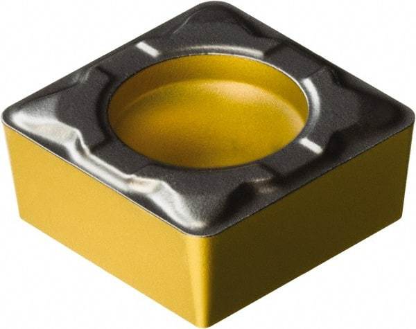 Sandvik Coromant - SCMT32.51 PF Grade 1515 Carbide Turning Insert - TiCN/Al2O3/TiN Finish, 90° Square, 3/8" Inscr Circle, 5/32" Thick, 1/64" Corner Radius - Americas Industrial Supply