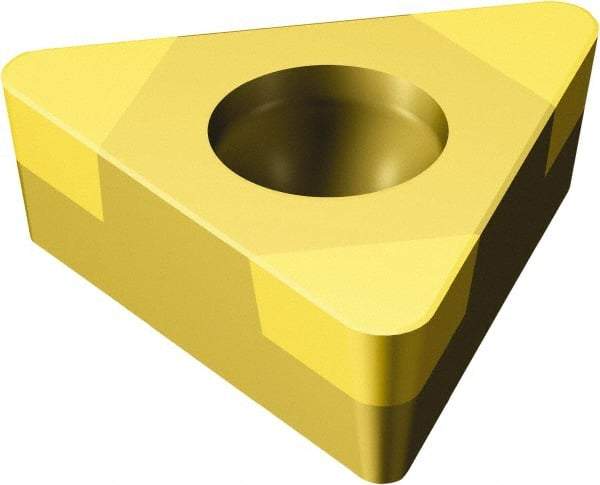 Sandvik Coromant - TCGW1.81.51 Grade 7015 CBN Turning Insert - TiN Finish, 60° Triangle, 7/32" Inscr Circle, 3/32" Thick, 1/64" Corner Radius - Americas Industrial Supply