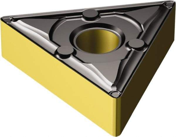 Sandvik Coromant - TNMX331 WF Grade 3210 Carbide Turning Insert - TiCN/AI2O3/TiN Finish, 60° Triangle, 3/8" Inscr Circle, 3/16" Thick, 1/64" Corner Radius - Americas Industrial Supply
