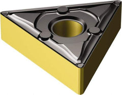 Sandvik Coromant - TNMX331 WF Grade 3210 Carbide Turning Insert - TiCN/AI2O3/TiN Finish, 60° Triangle, 3/8" Inscr Circle, 3/16" Thick, 1/64" Corner Radius - Americas Industrial Supply