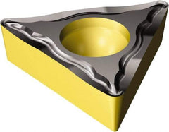 Sandvik Coromant - TCMT32.51 UM Grade 1515 Carbide Turning Insert - TiCN/Al2O3/TiN Finish, 60° Triangle, 3/8" Inscr Circle, 5/32" Thick, 1/64" Corner Radius - Americas Industrial Supply