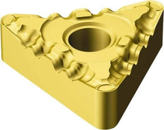Sandvik Coromant - TNMG331 PF Grade 1525 Carbide Turning Insert - TiCN/TiN Finish, 60° Triangle, 3/8" Inscr Circle, 3/16" Thick, 1/64" Corner Radius - Americas Industrial Supply