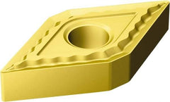 Sandvik Coromant - DNMG331 QM Grade 235 Carbide Turning Insert - TiCN/TiN Finish, 55° Diamond, 3/8" Inscr Circle, 3/16" Thick, 1/64" Corner Radius - Americas Industrial Supply
