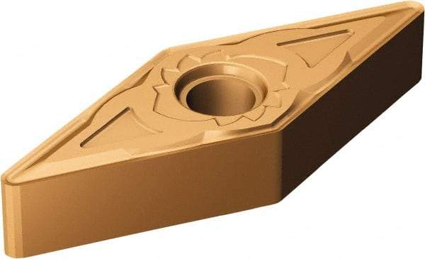Sandvik Coromant - VNMG332 SM Grade 1125 Carbide Turning Insert - TiAlN/AlCr2O3 Finish, 35° Diamond, 3/8" Inscr Circle, 3/16" Thick, 1/32" Corner Radius - Americas Industrial Supply