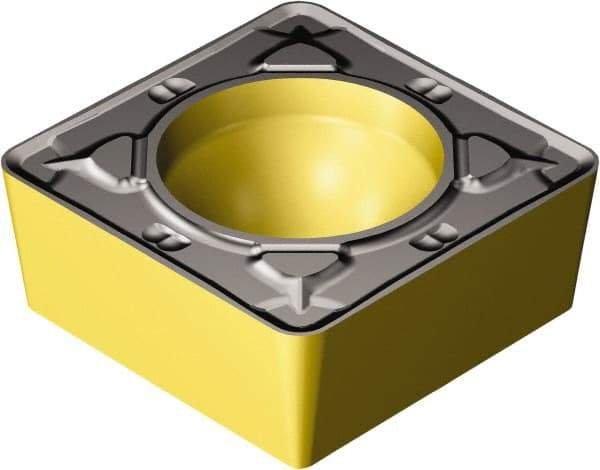 Sandvik Coromant - SCMT32.53 PR Grade 4335 Carbide Turning Insert - TiCN/AI2O3/TiN Finish, 90° Square, 3/8" Inscr Circle, 5/32" Thick, 3/64" Corner Radius - Americas Industrial Supply