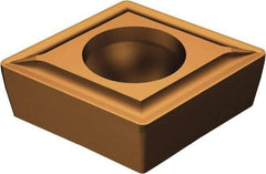 Sandvik Coromant - CCMT32.51 UF Grade 1125 Carbide Turning Insert - TiAlN/AlCr2O3 Finish, 80° Diamond, 3/8" Inscr Circle, 5/32" Thick, 1/64" Corner Radius - Americas Industrial Supply