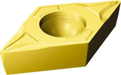Sandvik Coromant - DCMT32.51 MF Grade 2015 Carbide Turning Insert - TiCN/AI2O3/TiN Finish, 55° Diamond, 3/8" Inscr Circle, 5/32" Thick, 1/64" Corner Radius - Americas Industrial Supply