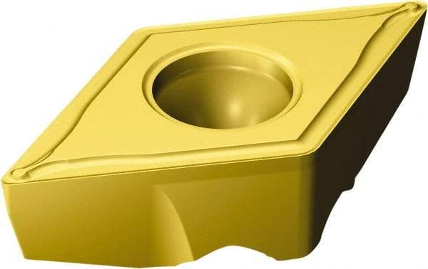 Sandvik Coromant - TRDC1308 M Grade 2025 Carbide Turning Insert - TiCN/AI2O3/TiN Finish, 55° Diamond, 11mm Inscr Circle, 5.525mm Thick, 1/32" Corner Radius - Americas Industrial Supply