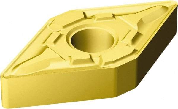 Sandvik Coromant - DNMG442 MR Grade 2035 Carbide Turning Insert - TiAlN/TiN Finish, 55° Diamond, 1/2" Inscr Circle, 1/4" Thick, 1/32" Corner Radius - Americas Industrial Supply