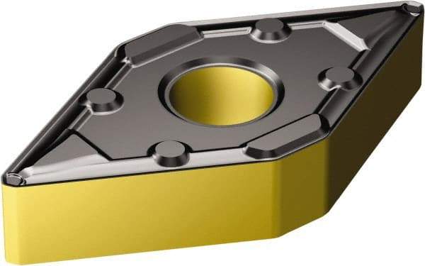 Sandvik Coromant - DNMX443 WF Grade 3210 Carbide Turning Insert - TiCN/AI2O3/TiN Finish, 55° Diamond, 1/2" Inscr Circle, 1/4" Thick, 3/64" Corner Radius - Americas Industrial Supply