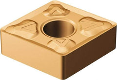 Sandvik Coromant - CNMG432 XM Grade GC15 Carbide Turning Insert - TiAlN/AlCr2O3 Finish, 80° Diamond, 1/2" Inscr Circle, 3/16" Thick, 1/32" Corner Radius - Americas Industrial Supply