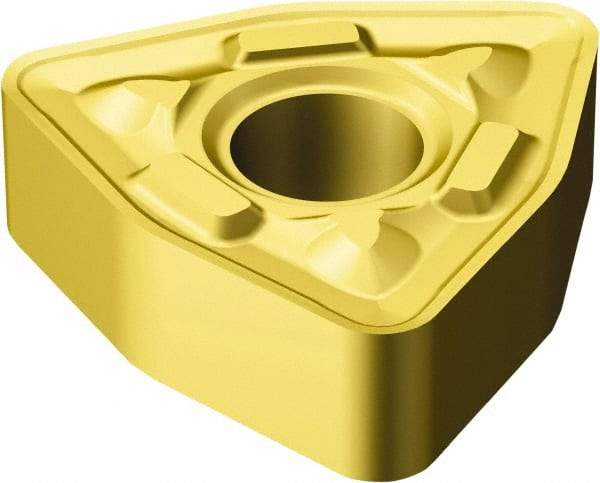 Sandvik Coromant - WNMG433 MR Grade 2025 Carbide Turning Insert - TiCN/AI2O3/TiN Finish, 80° Trigon, 1/2" Inscr Circle, 3/16" Thick, 3/64" Corner Radius - Americas Industrial Supply