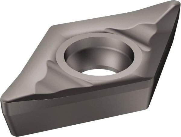 Sandvik Coromant - DCGX21.50 AL Grade H10 Carbide Turning Insert - Uncoated, 55° Diamond, 1/4" Inscr Circle, 3/32" Thick, 0.2mm Corner Radius - Americas Industrial Supply