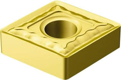 Sandvik Coromant - CNMG642 QM Grade 235 Carbide Turning Insert - TiCN/TiN Finish, 80° Diamond, 3/4" Inscr Circle, 1/4" Thick, 1/32" Corner Radius - Americas Industrial Supply