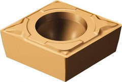 Sandvik Coromant - CCMT21.51 MF Grade 1125 Carbide Turning Insert - TiAlN/AlCr2O3 Finish, 80° Diamond, 1/4" Inscr Circle, 3/32" Thick, 1/64" Corner Radius - Americas Industrial Supply