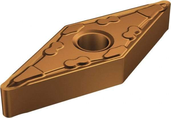Sandvik Coromant - VNMG331 MF Grade 1115 Carbide Turning Insert - TiAlN/AlCr2O3 Finish, 35° Diamond, 3/8" Inscr Circle, 3/16" Thick, 1/64" Corner Radius - Americas Industrial Supply