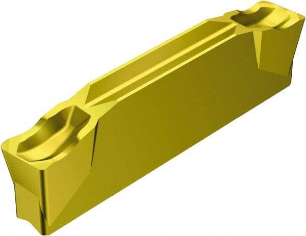 Sandvik Coromant - R123H2H CR 2135 Grade, 0.1575" Cutting Width, Carbide Cutoff Insert - 5° Right Hand Lead Angle, 0.0118" Cnr Rad, TiCN/Al2O3/TiN Coated - Americas Industrial Supply