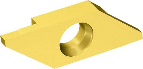 Sandvik Coromant - MACL3 MAC 1025 Grade, 0.0591" Cutting Width, Carbide Cutoff Insert - 0° Left Hand Lead Angle, 0.002" Cnr Rad, TiN/TiAlN Coated - Americas Industrial Supply