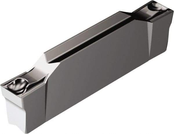 Sandvik Coromant - H2N123 GF Grade 1105, 3.96mm Cutting Width Carbide Grooving Insert - 24.4mm Max Depth of Cut, Neutral, 0.8mm Corner Radius, TiAlN2 Finish - Americas Industrial Supply