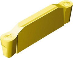 Sandvik Coromant - J2N123x2 RO 6mm Cutting Width Carbide Grooving Insert - 22.2mm Max Depth of Cut, Neutral, 3mm Corner Radius, TiCN/Al2O3/TiN Finish - Americas Industrial Supply