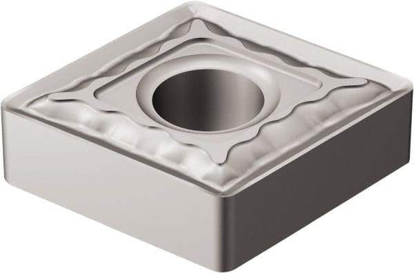 Sandvik Coromant - CNMG644 QM Grade H13A Carbide Turning Insert - Uncoated, 80° Diamond, 3/4" Inscr Circle, 1/4" Thick, 1/16" Corner Radius - Americas Industrial Supply