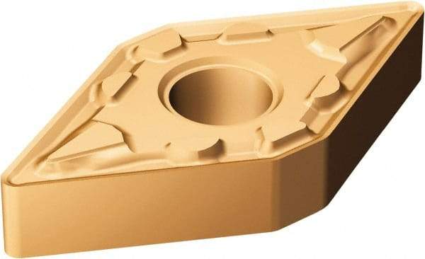 Sandvik Coromant - DNMG442 MM Grade 1125 Carbide Turning Insert - TiAlN/AlCr2O3 Finish, 55° Diamond, 1/2" Inscr Circle, 1/4" Thick, 1/32" Corner Radius - Americas Industrial Supply