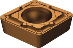 Sandvik Coromant - CCMT32.50 WF Grade 1125 Carbide Turning Insert - TiAlN/AlCr2O3 Finish, 80° Diamond, 3/8" Inscr Circle, 5/32" Thick, 0.2mm Corner Radius - Americas Industrial Supply