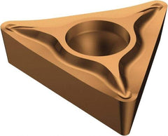 Sandvik Coromant - TCGT21.52 UM Grade 1125 Carbide Turning Insert - TiAlN/AlCr2O3 Finish, 60° Triangle, 1/4" Inscr Circle, 3/32" Thick, 1/32" Corner Radius - Americas Industrial Supply