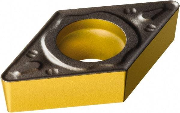 Sandvik Coromant - DCMT32.53 PR Grade 4305 Carbide Turning Insert - TiCN/AI2O3/TiN Finish, 55° Diamond, 3/8" Inscr Circle, 5/32" Thick, 3/64" Corner Radius - Americas Industrial Supply