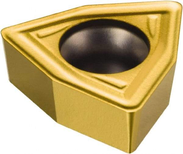 Sandvik Coromant - WCMX6 WM Grade 1020 Carbide Indexable Drill Insert - TiN Finish, Trigon, 3/8" Inscribed Circle - Americas Industrial Supply