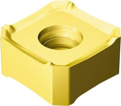 Sandvik Coromant - 345R13T5 MM Grade 2040 Carbide Milling Insert - TiCN/Al2O3/TiN Finish, 5.95mm Thick, 13mm Inscribed Circle, 0.8mm Corner Radius - Americas Industrial Supply