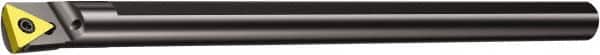 Sandvik Coromant - 12.2mm Min Bore Diam, 6" OAL, 3/8" Shank Diam, E-STFC Indexable Boring Bar - TCMT 221 Insert, Screw Clamping Holding Method - Americas Industrial Supply