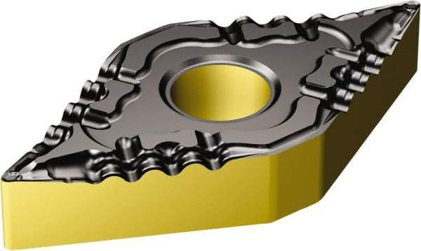Sandvik Coromant - DNMG331 PF Grade 1515 Carbide Turning Insert - TiCN/AI2O3/TiN Finish, 55° Diamond, 3/8" Inscr Circle, 3/16" Thick, 1/64" Corner Radius - Americas Industrial Supply