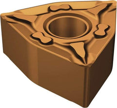 Sandvik Coromant - WNMG331 MF Grade 1125 Carbide Turning Insert - TiAlN/AlCr2O3 Finish, 80° Trigon, 1/4" Inscr Circle, 3/16" Thick, 1/64" Corner Radius - Americas Industrial Supply