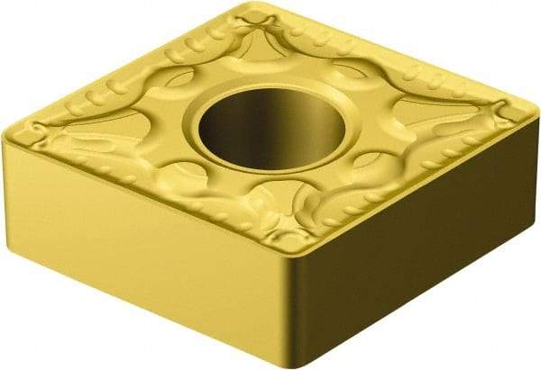 Sandvik Coromant - CNMG432 PM Grade 1525 Carbide Turning Insert - TiCN/TiN Finish, 80° Diamond, 1/2" Inscr Circle, 3/16" Thick, 1/32" Corner Radius - Americas Industrial Supply