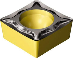 Sandvik Coromant - SCMT32.52 UM Grade 2220 Carbide Turning Insert - TiCN/AI2O3/TiN Finish, 90° Square, 3/8" Inscr Circle, 5/32" Thick, 1/32" Corner Radius - Americas Industrial Supply