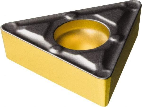 Sandvik Coromant - TCMX222 WF Grade 1515 Carbide Turning Insert - 60° Triangle, 1/4" Inscr Circle, 1/8" Thick, 1/32" Corner Radius - Americas Industrial Supply