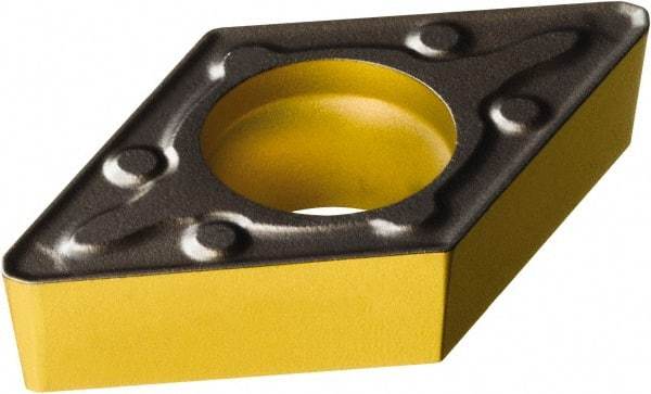 Sandvik Coromant - DCMX32.51 WM Grade 1515 Carbide Turning Insert - TiCN/AI2O3/TiN Finish, 55° Diamond, 3/8" Inscr Circle, 5/32" Thick, 1/64" Corner Radius - Americas Industrial Supply