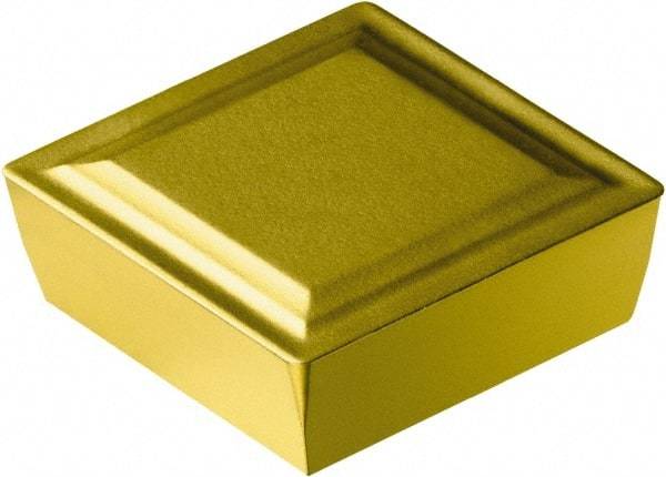 Sandvik Coromant - SPMR322 53 Grade 2025 Carbide Turning Insert - TiCN/Al2O3/TiN Finish, 90° Square, 3/8" Inscr Circle, 1/8" Thick, 1/32" Corner Radius - Americas Industrial Supply