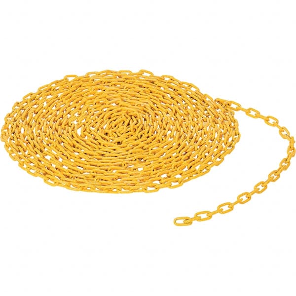Vestil - Barrier Rope & Chain Type: Bollard; Chain Color: Yellow - Americas Industrial Supply