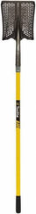 SEYMOUR-MIDWEST - 11-1/2" High x 9" Wide Square Steel Shovel - 48" Long Fiberglass Straight Handle, Front Turned - Americas Industrial Supply